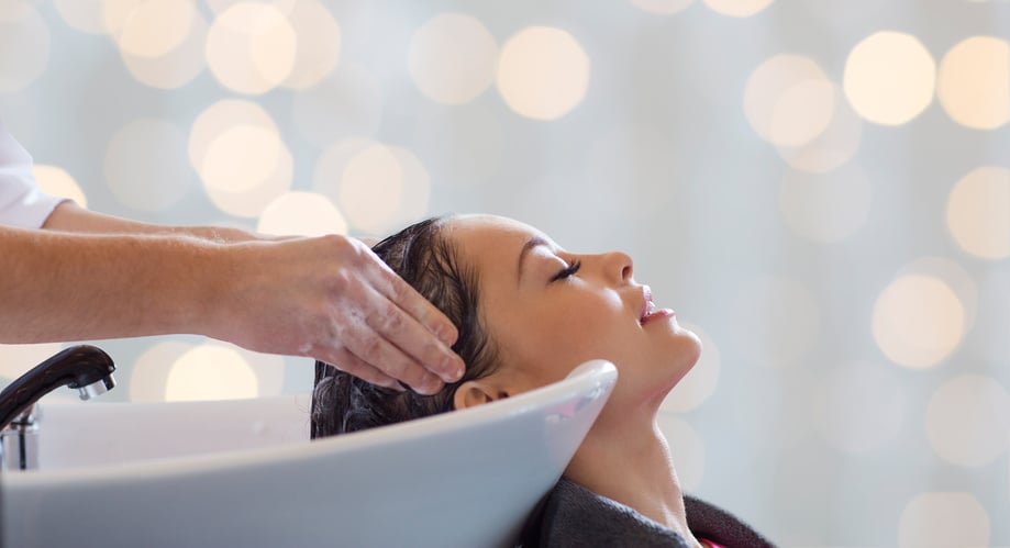 Woman Having Hair Wash