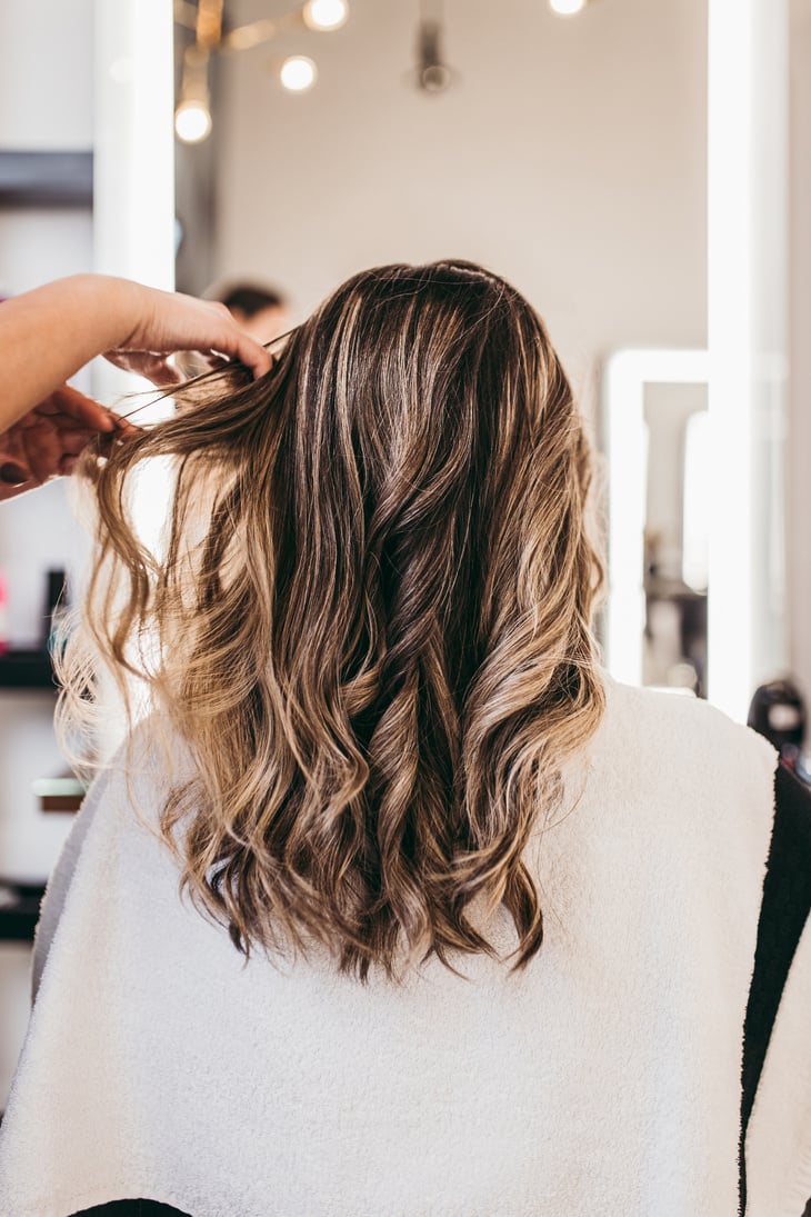 Woman at hair salon